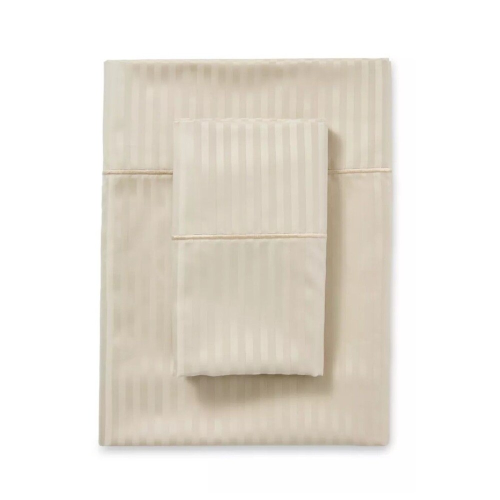 Biltmore: 100% Egyptian Cotton King Set 625 Thread Ct, Damask Stripe Taupe